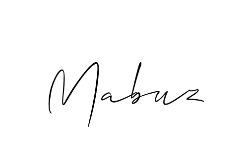 Make a beautiful signature design for name Mabuz. With this signature (Allison_Script) style, you can create a handwritten signature for free. Mabuz signature style 2 images and pictures png