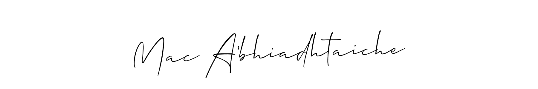 Once you've used our free online signature maker to create your best signature Allison_Script style, it's time to enjoy all of the benefits that Mac A'bhiadhtaiche name signing documents. Mac A'bhiadhtaiche signature style 2 images and pictures png