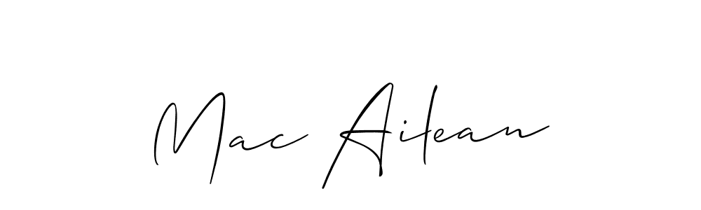 Use a signature maker to create a handwritten signature online. With this signature software, you can design (Allison_Script) your own signature for name Mac Ailean. Mac Ailean signature style 2 images and pictures png