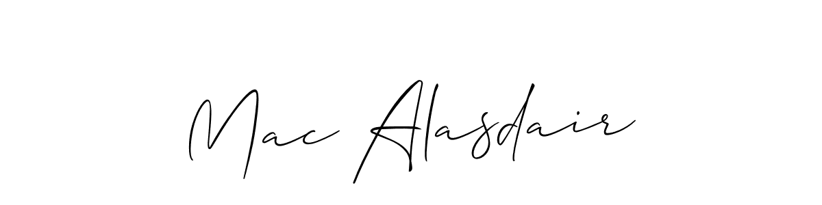 Mac Alasdair stylish signature style. Best Handwritten Sign (Allison_Script) for my name. Handwritten Signature Collection Ideas for my name Mac Alasdair. Mac Alasdair signature style 2 images and pictures png