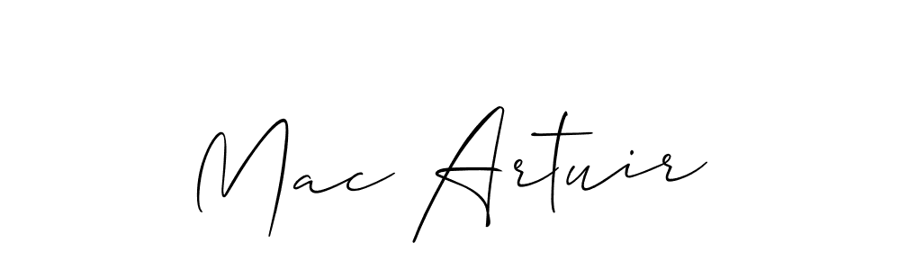 The best way (Allison_Script) to make a short signature is to pick only two or three words in your name. The name Mac Artuir include a total of six letters. For converting this name. Mac Artuir signature style 2 images and pictures png