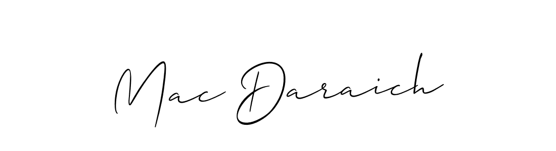 Create a beautiful signature design for name Mac Daraich. With this signature (Allison_Script) fonts, you can make a handwritten signature for free. Mac Daraich signature style 2 images and pictures png