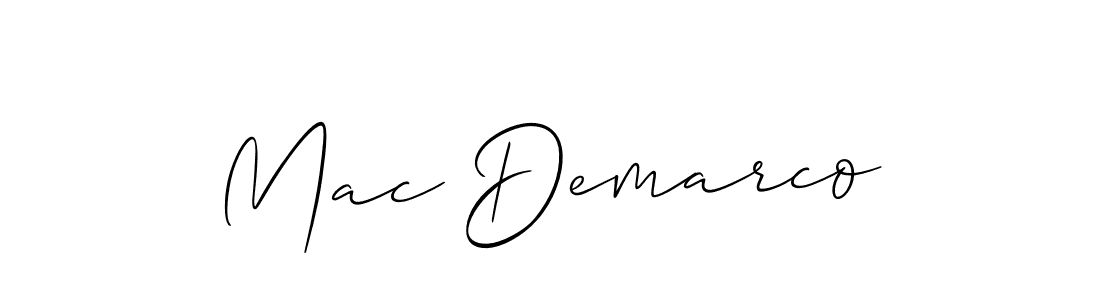 Mac Demarco stylish signature style. Best Handwritten Sign (Allison_Script) for my name. Handwritten Signature Collection Ideas for my name Mac Demarco. Mac Demarco signature style 2 images and pictures png