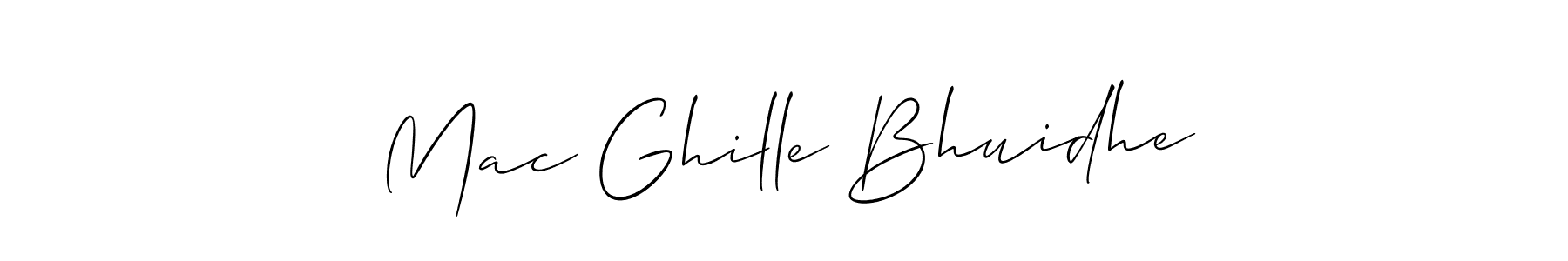 Design your own signature with our free online signature maker. With this signature software, you can create a handwritten (Allison_Script) signature for name Mac Ghille Bhuidhe. Mac Ghille Bhuidhe signature style 2 images and pictures png