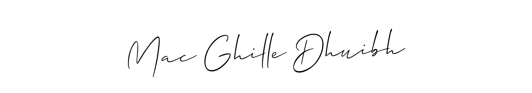 Allison_Script is a professional signature style that is perfect for those who want to add a touch of class to their signature. It is also a great choice for those who want to make their signature more unique. Get Mac Ghille Dhuibh name to fancy signature for free. Mac Ghille Dhuibh signature style 2 images and pictures png