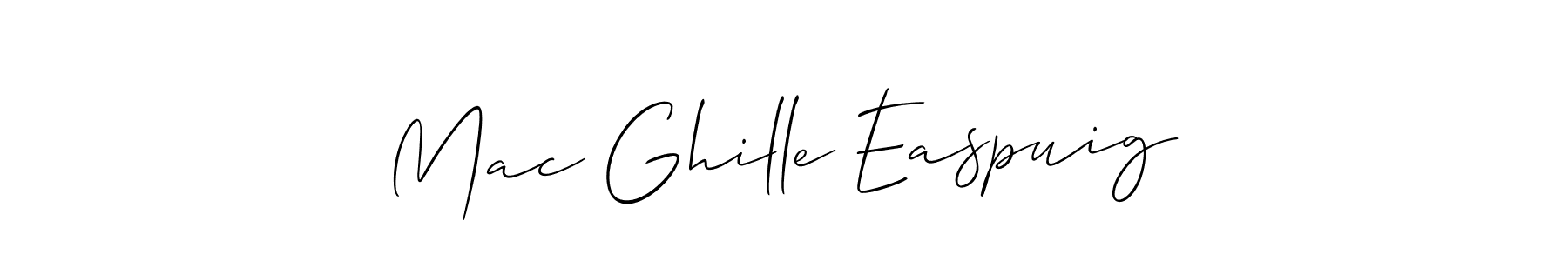 Design your own signature with our free online signature maker. With this signature software, you can create a handwritten (Allison_Script) signature for name Mac Ghille Easpuig. Mac Ghille Easpuig signature style 2 images and pictures png