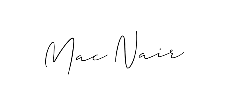 Use a signature maker to create a handwritten signature online. With this signature software, you can design (Allison_Script) your own signature for name Mac Nair. Mac Nair signature style 2 images and pictures png