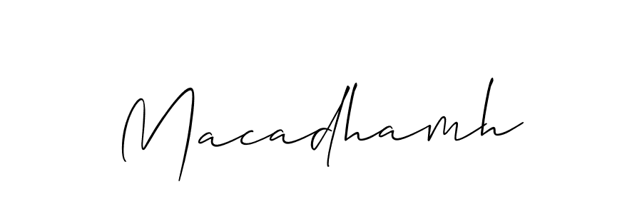 How to make Macadhamh signature? Allison_Script is a professional autograph style. Create handwritten signature for Macadhamh name. Macadhamh signature style 2 images and pictures png