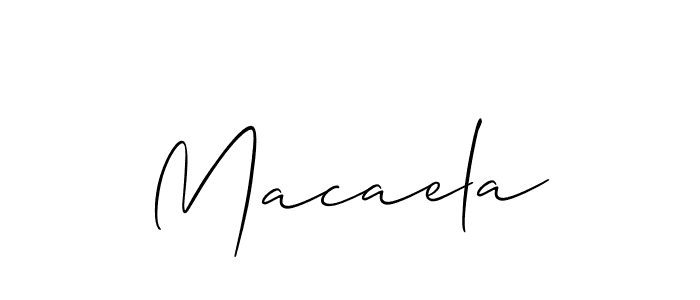 Allison_Script is a professional signature style that is perfect for those who want to add a touch of class to their signature. It is also a great choice for those who want to make their signature more unique. Get Macaela name to fancy signature for free. Macaela signature style 2 images and pictures png