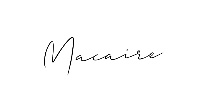 Design your own signature with our free online signature maker. With this signature software, you can create a handwritten (Allison_Script) signature for name Macaire. Macaire signature style 2 images and pictures png