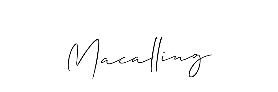 See photos of Macalling official signature by Spectra . Check more albums & portfolios. Read reviews & check more about Allison_Script font. Macalling signature style 2 images and pictures png