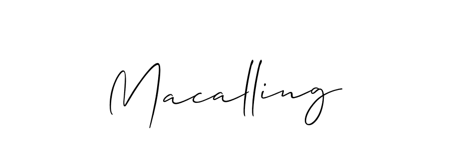 Check out images of Autograph of Macalling name. Actor Macalling Signature Style. Allison_Script is a professional sign style online. Macalling signature style 2 images and pictures png