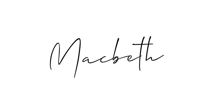 How to make Macbeth signature? Allison_Script is a professional autograph style. Create handwritten signature for Macbeth name. Macbeth signature style 2 images and pictures png