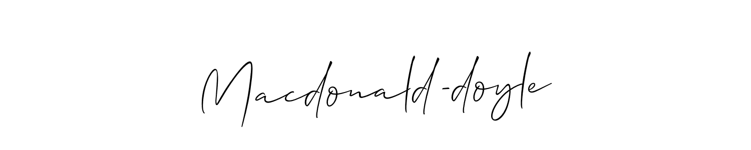 if you are searching for the best signature style for your name Macdonald-doyle. so please give up your signature search. here we have designed multiple signature styles  using Allison_Script. Macdonald-doyle signature style 2 images and pictures png