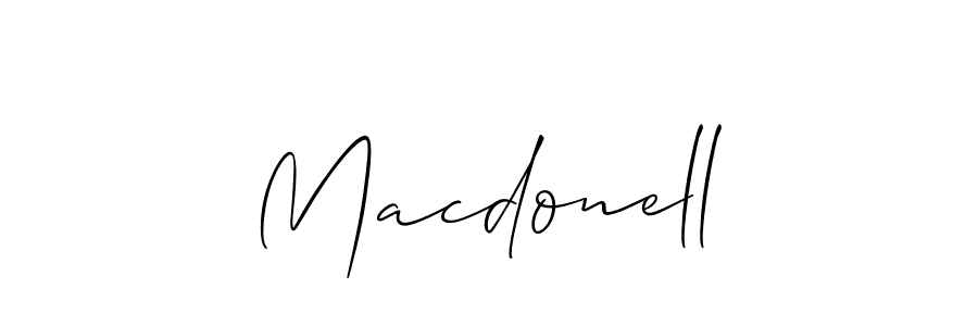 Make a beautiful signature design for name Macdonell. With this signature (Allison_Script) style, you can create a handwritten signature for free. Macdonell signature style 2 images and pictures png