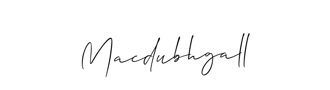 How to make Macdubhgall name signature. Use Allison_Script style for creating short signs online. This is the latest handwritten sign. Macdubhgall signature style 2 images and pictures png