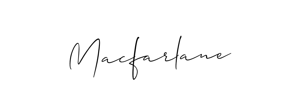 How to make Macfarlane signature? Allison_Script is a professional autograph style. Create handwritten signature for Macfarlane name. Macfarlane signature style 2 images and pictures png