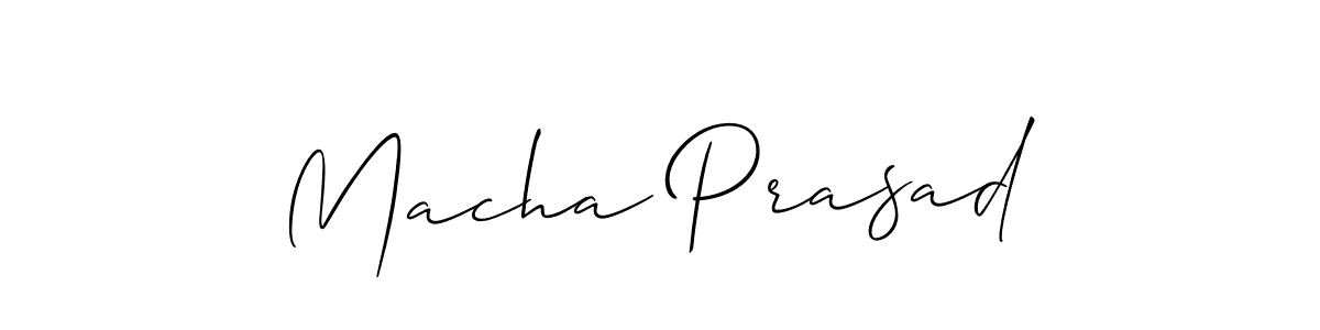 Macha Prasad stylish signature style. Best Handwritten Sign (Allison_Script) for my name. Handwritten Signature Collection Ideas for my name Macha Prasad. Macha Prasad signature style 2 images and pictures png