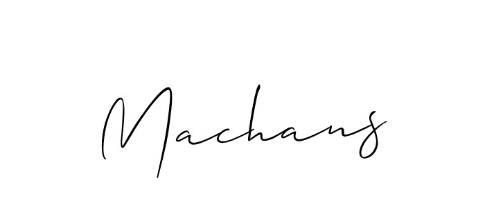 The best way (Allison_Script) to make a short signature is to pick only two or three words in your name. The name Machans include a total of six letters. For converting this name. Machans signature style 2 images and pictures png