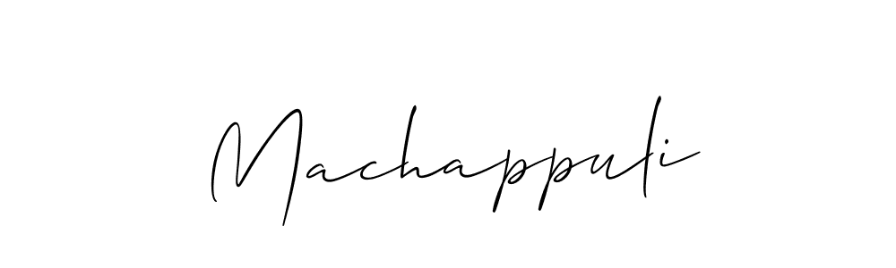Machappuli stylish signature style. Best Handwritten Sign (Allison_Script) for my name. Handwritten Signature Collection Ideas for my name Machappuli. Machappuli signature style 2 images and pictures png
