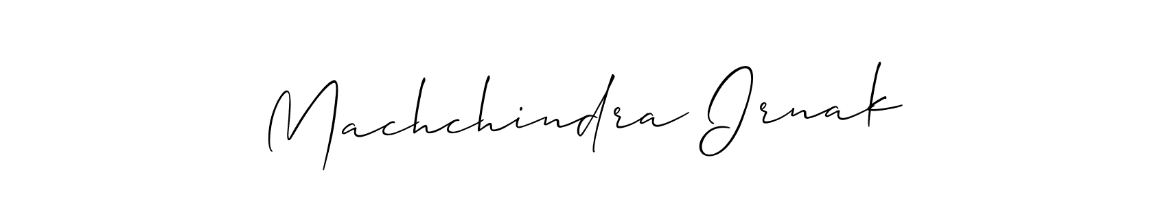 Make a beautiful signature design for name Machchindra Irnak. With this signature (Allison_Script) style, you can create a handwritten signature for free. Machchindra Irnak signature style 2 images and pictures png