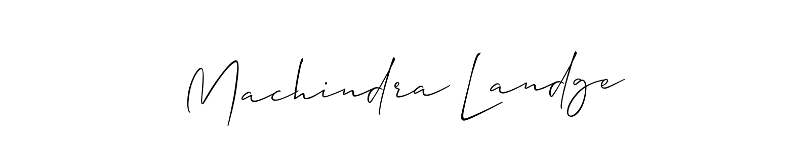 if you are searching for the best signature style for your name Machindra Landge. so please give up your signature search. here we have designed multiple signature styles  using Allison_Script. Machindra Landge signature style 2 images and pictures png