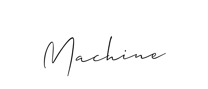 Make a beautiful signature design for name Machine. With this signature (Allison_Script) style, you can create a handwritten signature for free. Machine signature style 2 images and pictures png