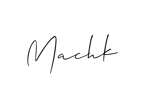 Make a beautiful signature design for name Machk. With this signature (Allison_Script) style, you can create a handwritten signature for free. Machk signature style 2 images and pictures png