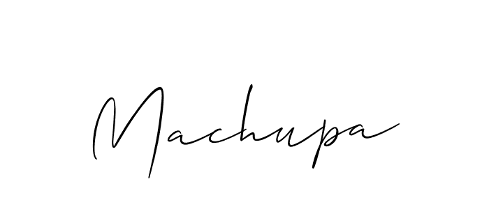 How to make Machupa name signature. Use Allison_Script style for creating short signs online. This is the latest handwritten sign. Machupa signature style 2 images and pictures png