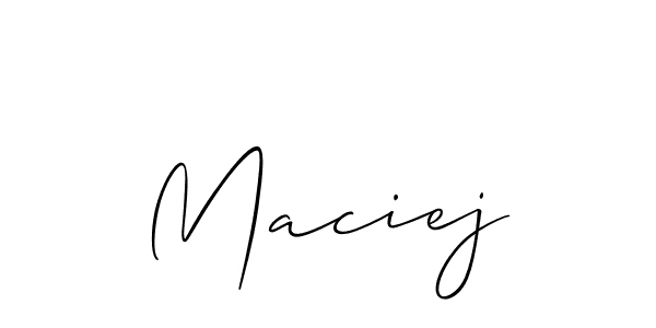 How to Draw Maciej signature style? Allison_Script is a latest design signature styles for name Maciej. Maciej signature style 2 images and pictures png