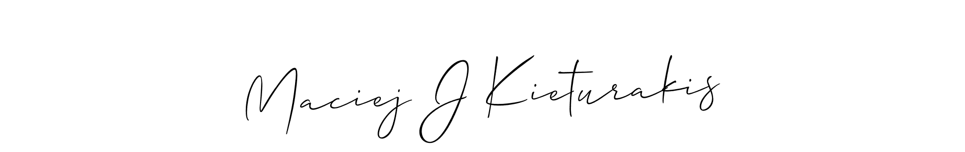 Also You can easily find your signature by using the search form. We will create Maciej J Kieturakis name handwritten signature images for you free of cost using Allison_Script sign style. Maciej J Kieturakis signature style 2 images and pictures png