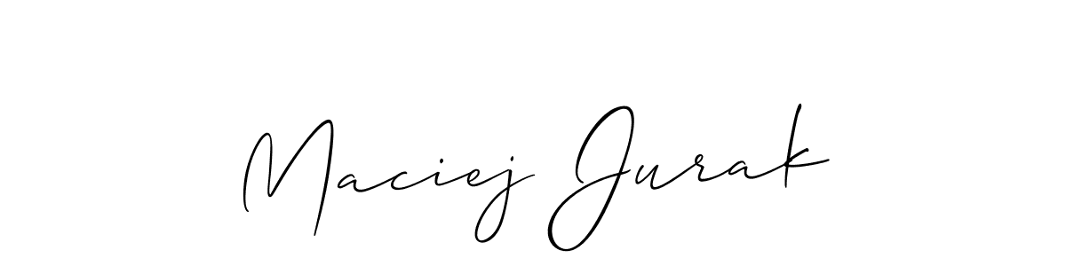 It looks lik you need a new signature style for name Maciej Jurak. Design unique handwritten (Allison_Script) signature with our free signature maker in just a few clicks. Maciej Jurak signature style 2 images and pictures png