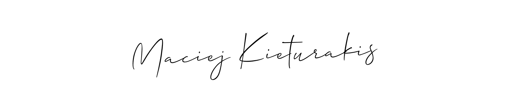 Create a beautiful signature design for name Maciej Kieturakis. With this signature (Allison_Script) fonts, you can make a handwritten signature for free. Maciej Kieturakis signature style 2 images and pictures png