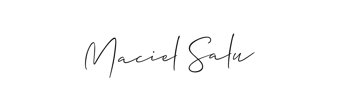 This is the best signature style for the Maciel Salu name. Also you like these signature font (Allison_Script). Mix name signature. Maciel Salu signature style 2 images and pictures png