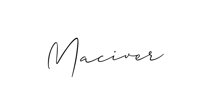 How to make Maciver signature? Allison_Script is a professional autograph style. Create handwritten signature for Maciver name. Maciver signature style 2 images and pictures png