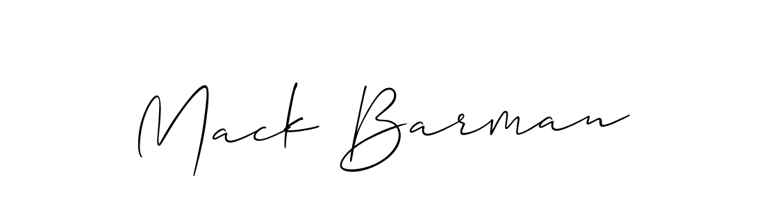 Create a beautiful signature design for name Mack Barman. With this signature (Allison_Script) fonts, you can make a handwritten signature for free. Mack Barman signature style 2 images and pictures png