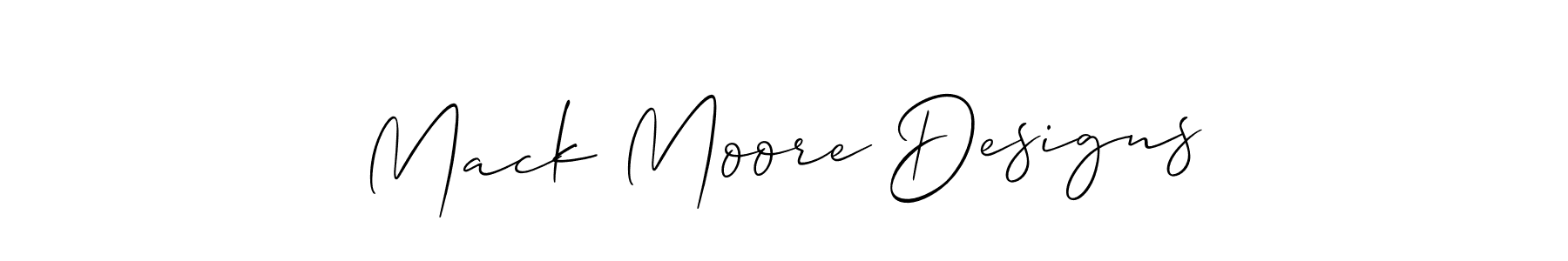 How to make Mack Moore Designs name signature. Use Allison_Script style for creating short signs online. This is the latest handwritten sign. Mack Moore Designs signature style 2 images and pictures png