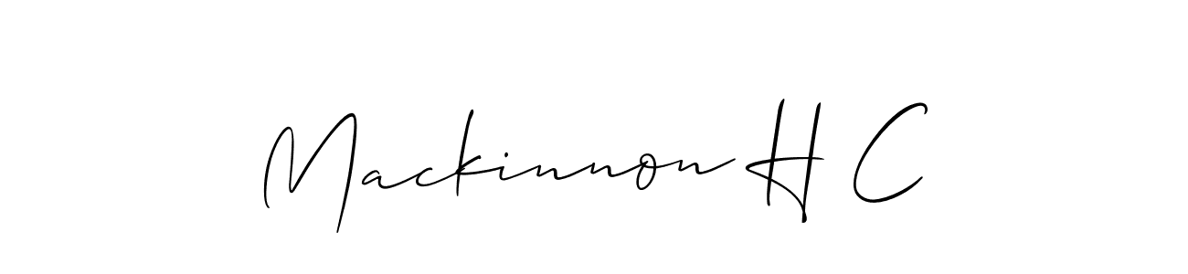 Use a signature maker to create a handwritten signature online. With this signature software, you can design (Allison_Script) your own signature for name Mackinnon H C. Mackinnon H C signature style 2 images and pictures png