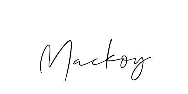 Use a signature maker to create a handwritten signature online. With this signature software, you can design (Allison_Script) your own signature for name Mackoy. Mackoy signature style 2 images and pictures png