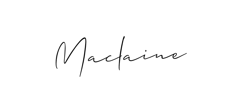 How to make Maclaine signature? Allison_Script is a professional autograph style. Create handwritten signature for Maclaine name. Maclaine signature style 2 images and pictures png