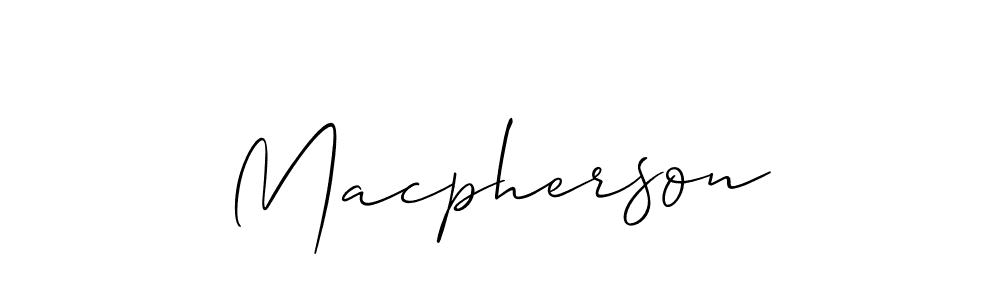 Make a beautiful signature design for name Macpherson. With this signature (Allison_Script) style, you can create a handwritten signature for free. Macpherson signature style 2 images and pictures png