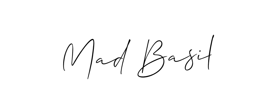 The best way (Allison_Script) to make a short signature is to pick only two or three words in your name. The name Mad Basil include a total of six letters. For converting this name. Mad Basil signature style 2 images and pictures png