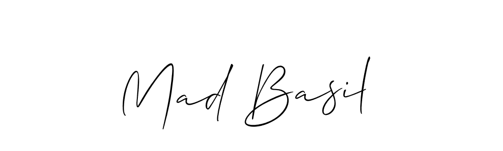 The best way (Allison_Script) to make a short signature is to pick only two or three words in your name. The name Mad Basil  include a total of six letters. For converting this name. Mad Basil  signature style 2 images and pictures png