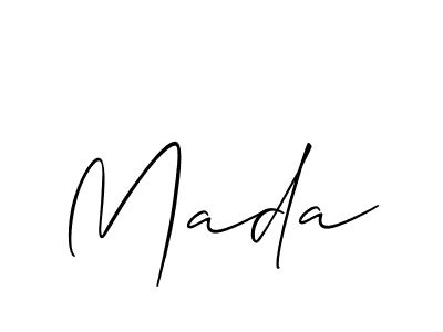 if you are searching for the best signature style for your name Mada. so please give up your signature search. here we have designed multiple signature styles  using Allison_Script. Mada signature style 2 images and pictures png