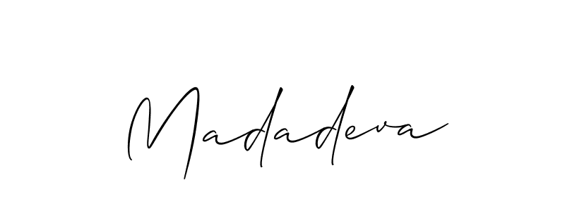 Make a short Madadeva signature style. Manage your documents anywhere anytime using Allison_Script. Create and add eSignatures, submit forms, share and send files easily. Madadeva signature style 2 images and pictures png
