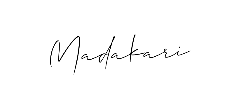 You should practise on your own different ways (Allison_Script) to write your name (Madakari) in signature. don't let someone else do it for you. Madakari signature style 2 images and pictures png