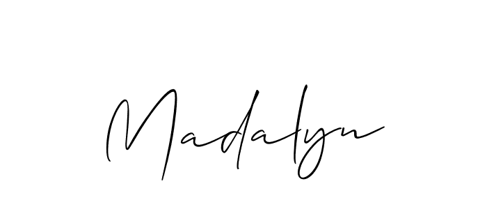 How to make Madalyn signature? Allison_Script is a professional autograph style. Create handwritten signature for Madalyn name. Madalyn signature style 2 images and pictures png