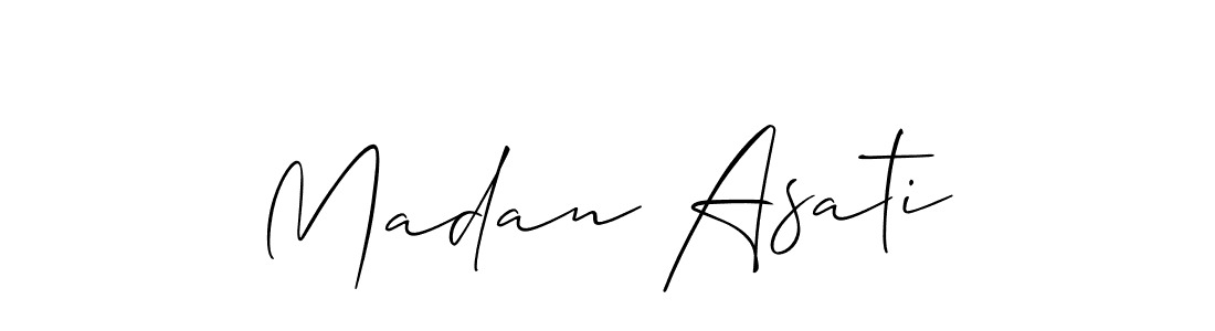 if you are searching for the best signature style for your name Madan Asati. so please give up your signature search. here we have designed multiple signature styles  using Allison_Script. Madan Asati signature style 2 images and pictures png