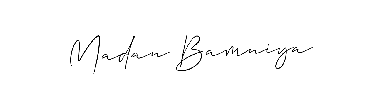 Make a beautiful signature design for name Madan Bamniya. Use this online signature maker to create a handwritten signature for free. Madan Bamniya signature style 2 images and pictures png