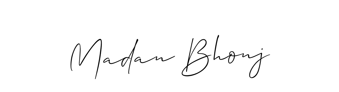 Similarly Allison_Script is the best handwritten signature design. Signature creator online .You can use it as an online autograph creator for name Madan Bhonj. Madan Bhonj signature style 2 images and pictures png